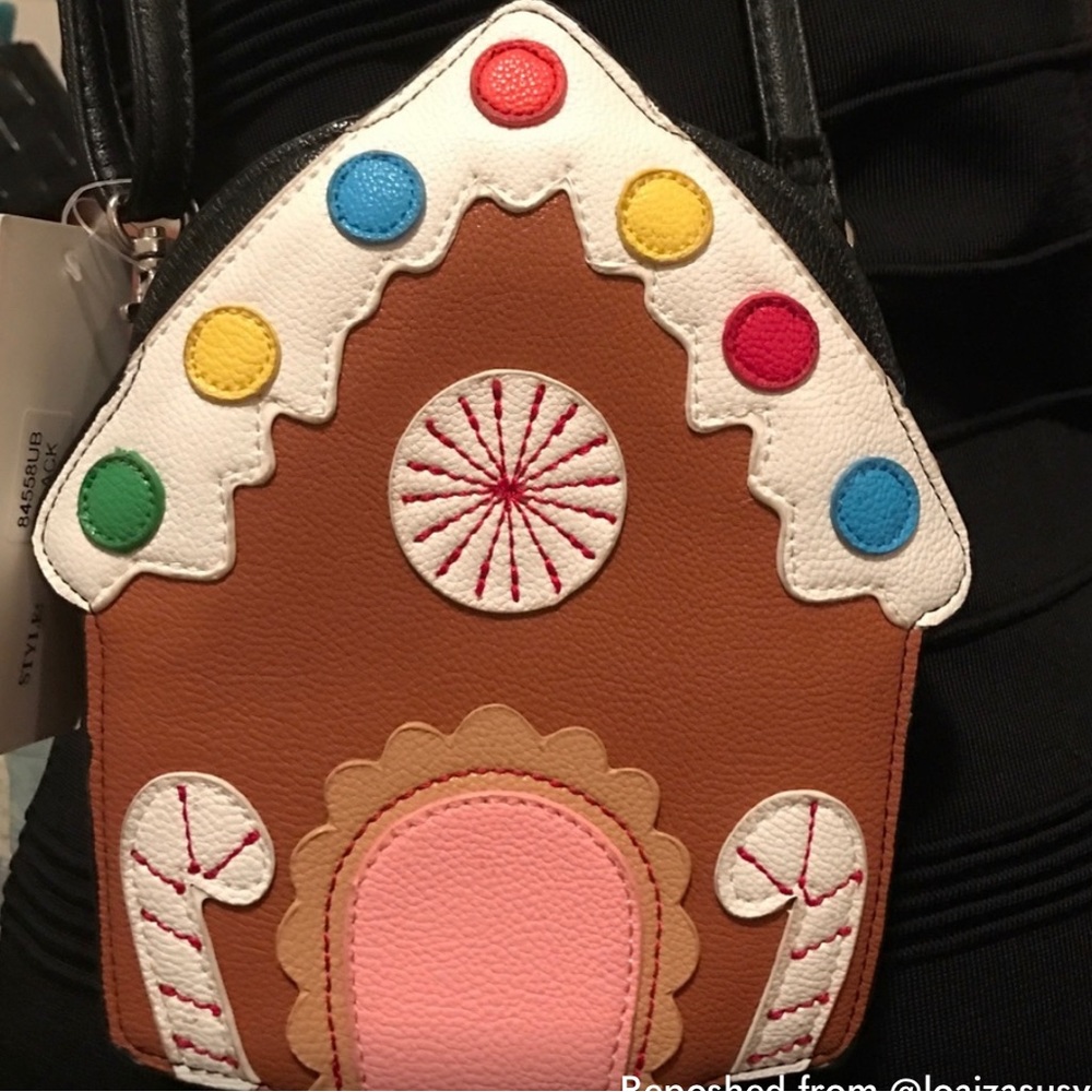 Gingerbread cross bag/ purse